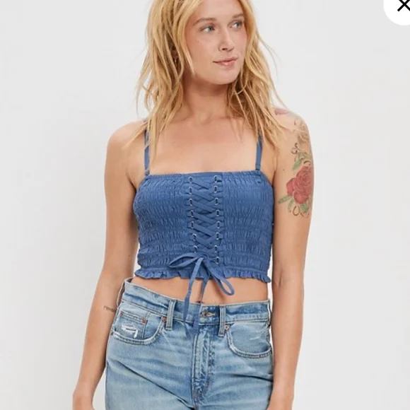 AE Lace-Up Tube Top - Picture 4 of 8